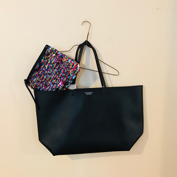 Victoria's Secret Handbags - NWT Victoria’s Secret Tote and Sequin Clutch